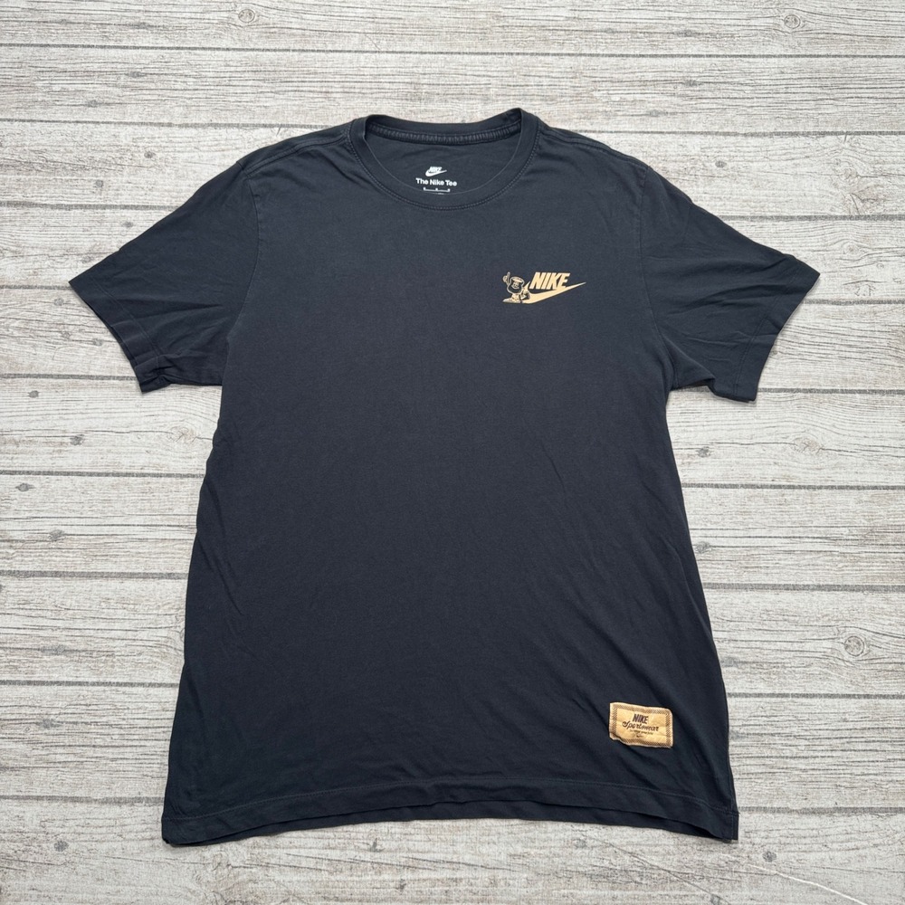 Nike Sportswear T-Shirt Mens Medium Black Swoosh Regular Fit Athleisure Training